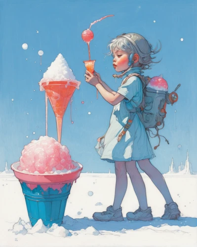 snow cone,snowcone,iced-lolly,snowballs,sno-ball,shaved ice,snow cherry,icy snack,frozen dessert,icepop,ice popsicle,snow globe,snow ball,ice pop,snow drawing,pink ice cream,ice cream stand,frozen drink,sno balls,ice ball,Illustration,Paper based,Paper Based 17
