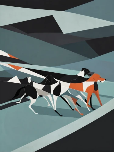 greyhound racing,dog racing,animal migration,sled dog racing,dog race,dog illustration,geometrical animal,smooth collie,hunting dogs,greyhound,herding dog,animal shapes,fox hunting,animals hunting,polish greyhound,animal film,anthropomorphized animals,animal silhouettes,dog sled,animal sports,Illustration,Black and White,Black and White 32