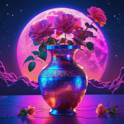 vase,flower vase,blue moon rose,purple moon,scent of roses,dusk background,urn,magical pot,romantic rose,mid-autumn festival,flower background,ramadan background,culture rose,romantic night,landscape rose,vases,copper vase,moonlight cactus,ipê-rosa,flowers png,Conceptual Art,Sci-Fi,Sci-Fi 28