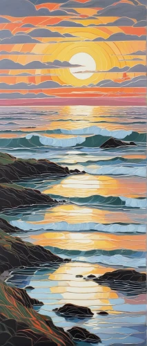 coast sunset,seascape,coastal landscape,sea landscape,carol colman,olle gill,beach landscape,landscape with sea,david bates,seascapes,sun and sea,el mar,sunset beach,steve medlin,north sea,sunset,north sea coast,glass painting,oil on canvas,sunrise beach,Illustration,Black and White,Black and White 15