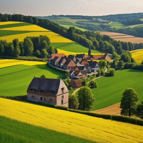 alsace,normandie region,home landscape,farm landscape,countryside,green landscape,rolling hills,thuringia,rural landscape,farmland,ardennes,styria,northern germany,normandy,france,field of rapeseeds,green fields,beautiful landscape,franconian switzerland,meadow landscape,Conceptual Art,Daily,Daily 02