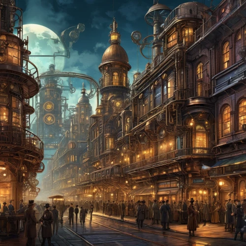 steampunk,world digital painting,fantasy city,french digital background,ancient city,the cairo,fantasy art,grand bazaar,constantinople,hamelin,beautiful buildings,sci fiction illustration,fantasy picture,city scape,the carnival of venice,victorian,old city,fantasy landscape,saint mark,city cities,Conceptual Art,Fantasy,Fantasy 25