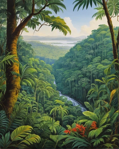 rainforest,tropical and subtropical coniferous forests,robert duncanson,tropical jungle,dominica,rain forest,jamaica,forest landscape,jungle,tropical chichewa,costa rica,tamborim,river landscape,valdivian temperate rain forest,samoa,riparian forest,tropical animals,sumatran,tropical tree,tree ferns,Illustration,Black and White,Black and White 29