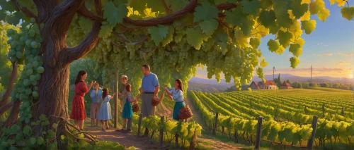 vineyard,grape harvest,vineyards,grape plantation,wine harvest,napa valley,grapevines,napa,viticulture,fruit fields,castle vineyard,vineyard grapes,wine country,grape vines,wine grapes,wine region,sonoma,grape vine,orchards,winery,Illustration,Realistic Fantasy,Realistic Fantasy 27