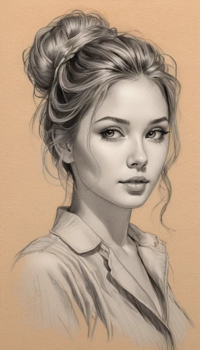 girl drawing,sepia,digital painting,girl portrait,illustrator,cosmetic brush,vintage drawing,custom portrait,victorian lady,young lady,portrait background,young woman,photo painting,study,young girl,world digital painting,game drawing,portrait of a girl,digital art,artist portrait,Illustration,Black and White,Black and White 30