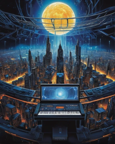 synthesizers,synthesizer,electronic music,analog synthesizer,keyboards,electronic keyboard,synclavier,random access memory,cyberspace,music workstation,digital piano,trip computer,cybernetics,metropolis,cyclocomputer,computer,oberheim ob-xa,compans-cafarelli,blueprint,science fiction,Conceptual Art,Daily,Daily 23