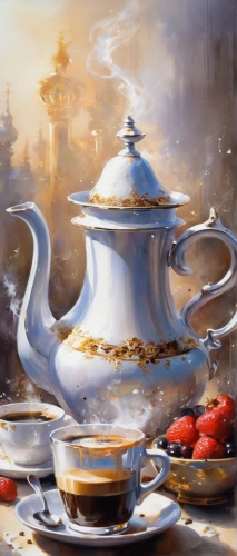 tea service,samovar,asian teapot,tea set,chinese teacup,fragrance teapot,tea pot,tea party,golden pot,teatime,tea party collection,afternoon tea,teapots,teapot,tureen,china tea,pouring tea,teacup,tea cups,chinese tea,Conceptual Art,Oil color,Oil Color 03