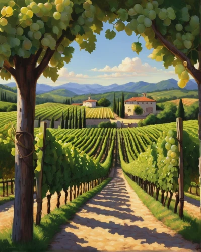 vineyards,tuscan,vineyard,napa,napa valley,wine country,grape plantation,tuscany,grape vines,wine region,castle vineyard,viticulture,grapevines,sonoma,fruit fields,grape vine,piemonte,wine grapes,passion vines,winery,Illustration,Abstract Fantasy,Abstract Fantasy 03