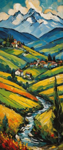 david bates,rural landscape,river landscape,farm landscape,khokhloma painting,landscape,braque d'auvergne,home landscape,gufufoss,italian painter,autumn landscape,panoramic landscape,mountain landscape,brook landscape,tuscan,motif,salt meadow landscape,mountain scene,landscape background,oil painting,Art,Artistic Painting,Artistic Painting 37