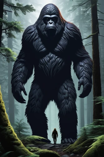 king kong,kong,gorilla,silverback,ape,giant,great apes,giant schirmling,gorilla soldier,yeti,forest man,forest animal,aaa,primate,wolfman,gigantic,concept art,big,game illustration,cougnou,Photography,Fashion Photography,Fashion Photography 21
