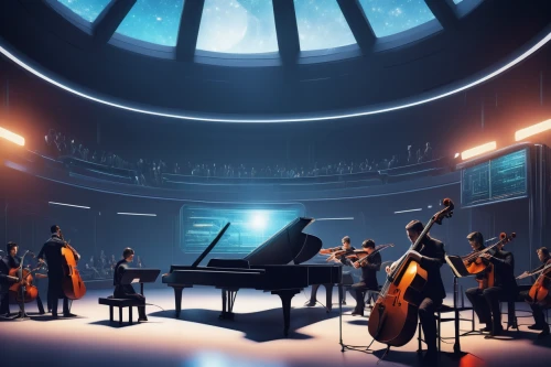 orchestra,musical ensemble,philharmonic orchestra,symphony orchestra,orchestral,concerto for piano,musicians,musical background,orchesta,violinists,musical dome,instruments musical,symphony,pianos,music instruments,musical instruments,piano player,grand piano,music society,instrument music,Art,Classical Oil Painting,Classical Oil Painting 38