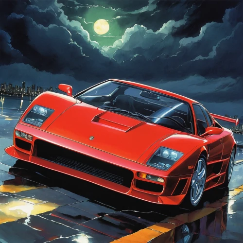 f40,ferrari f40,testarossa,ferrari 328,ferrari 348,ferrari 288 gto,ferrari testarossa,ferrari f355,ferrari 512,countach,3d car wallpaper,lamborghini diablo,ferrari mondial,ferrari berlinetta boxer,scuderia,super cars,ferrari s.p.a.,ferrari america,sport car,ferrari enzo,Illustration,Japanese style,Japanese Style 13