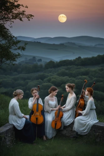 celtic woman,sound of music,violinists,serenade,orchestra,musical ensemble,classical music,the night of kupala,violin family,musicians,folk music,string instruments,symphony orchestra,plucked string instruments,violist,harmony,idyll,philharmonic orchestra,concerto for piano,evening atmosphere,Photography,Documentary Photography,Documentary Photography 21