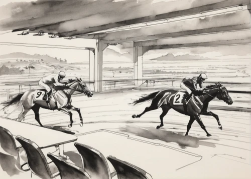 harness racing,horse racing,racetrack,horse race,two-horses,skijoring,racecourse,greyhound racing,washes,arlington park,horses,raceway,cavalry,horse-drawn,race track,man and horses,commute,horse drawn,horse and buggy,dog racing,Illustration,Paper based,Paper Based 30