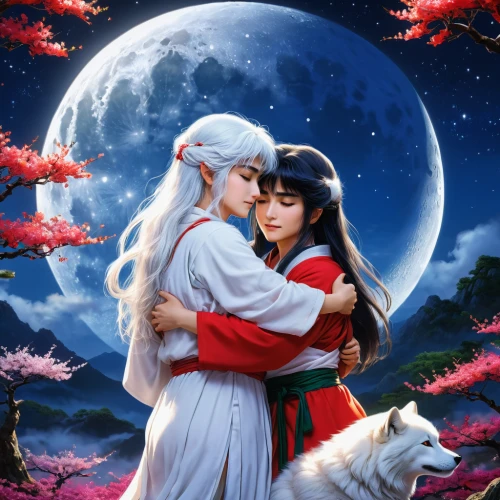 santa and girl,the moon and the stars,shepherd romance,fantasy picture,moon and star,wolf couple,kimjongilia,moon and star background,herfstanemoon,christmas picture,christmas background,christmasbackground,santa claus with reindeer,honeymoon,christmas snowy background,full moon day,couple in love,moon night,love couple,mistletoe,Photography,General,Natural