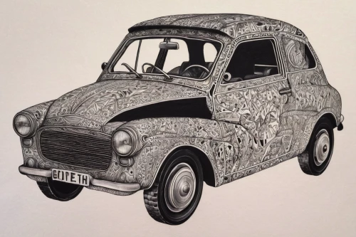 austin a35,austin a30,peel p50,2cv,car drawing,morris minor,morris minor 1000,wolseley hornet,citroen 2cv,ford anglia,fiat 600,renault 4cv,wolseley 4/44,austin fx4,ford prefect,austin a40 devon,cinquecento,renault 4,trabant,austin a40 somerset,Illustration,Black and White,Black and White 11