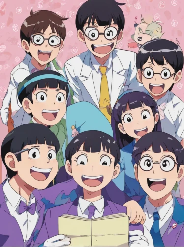 osomatsu,detective conan,mallow family,kawaii children,school children,protect,doraemon,matsuno,violet family,happy faces,crying babies,baseball team,cashew family,happy family,chibi children,chibi kids,lotte,loud crying,solids,kawaii frogs,Illustration,Japanese style,Japanese Style 06