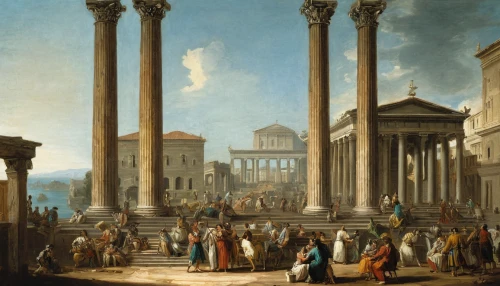 school of athens,the forum,apollo and the muses,temple of diana,classical antiquity,neoclassical,2nd century,ancient rome,roman columns,roman forum,columns,eternal city,pantheon,caesars palace,vittoriano,barberini,venetian,the death of socrates,neoclassic,the ancient world,Art,Classical Oil Painting,Classical Oil Painting 35