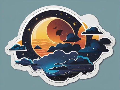 dribbble,dribbble icon,small planet,hanging moon,cloud mushroom,clipart sticker,moon and star background,little planet,circle icons,vector illustration,fairy tale icons,life stage icon,moon in the clouds,flat design,map silhouette,steam icon,vector graphic,growth icon,vector design,fruits icons,Unique,Design,Sticker