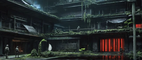 kowloon city,hashima,lost place,abandoned place,lostplace,background ivy,industrial ruin,apartment block,apartment house,tenement,apartment complex,wuhan''s virus,derelict,ryokan,ruin,warehouse,concept art,tigers nest,slums,red lantern,Photography,Fashion Photography,Fashion Photography 18