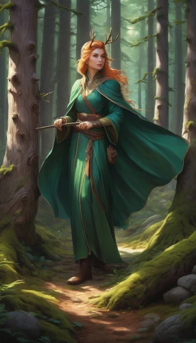 merida,druid,dryad,druid grove,elven forest,fae,wood elf,the enchantress,celtic queen,sorceress,huntress,forest background,fantasy portrait,fantasy picture,elven,forest king lion,forest path,druids,the wanderer,druid stone,Conceptual Art,Fantasy,Fantasy 03