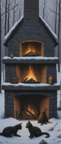 wood stove,fireplaces,winter animals,wood-burning stove,warm and cozy,log fire,christmas fireplace,fire place,fireplace,warmth,snow shelter,winter house,yule log,charcoal kiln,warming,fireside,domestic heating,pizza oven,hygge,log home,Conceptual Art,Daily,Daily 30