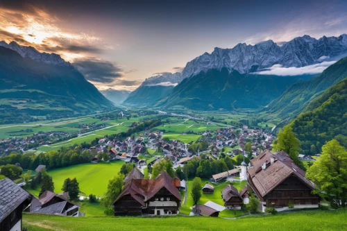 canton of glarus,southeast switzerland,south tyrol,eastern switzerland,bavarian swabia,east tyrol,the alps,alpine village,alpine region,alps,bernese alps,high alps,bernese oberland,südtirol,south-tirol,landscape mountains alps,swiss alps,mountain village,tyrol,austria,Art,Classical Oil Painting,Classical Oil Painting 18