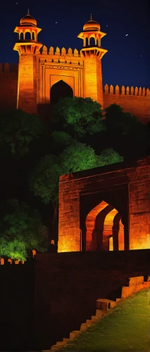 jahili fort,amber fort,jaisalmer,rajasthan,city walls,ancient city,triumphal arch,victory gate,city gate,agra,old fort,jaipur,tori gate,city wall,constantine arch,night scene,build by mirza golam pir,ancient buildings,new delhi,military fort,Illustration,Paper based,Paper Based 07