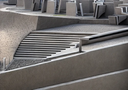 concrete construction,concrete,amphitheater,terraces,concrete blocks,brutalist architecture,reinforced concrete,stone stairs,exposed concrete,amphitheatre,concrete slabs,block balcony,stairs,3d rendering,urban design,terraced,water stairs,spectator seats,rows of seats,icon steps,Architecture,Urban Planning,Aerial View,Urban Design