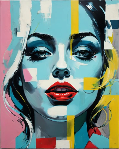 cool pop art,pop art style,girl-in-pop-art,pop art girl,modern pop art,pop art woman,pop art,pop art colors,effect pop art,popart,pop art people,pop art effect,art painting,pop - art,pop-art,oil painting on canvas,thick paint strokes,woman face,meticulous painting,painted lady,Conceptual Art,Oil color,Oil Color 02