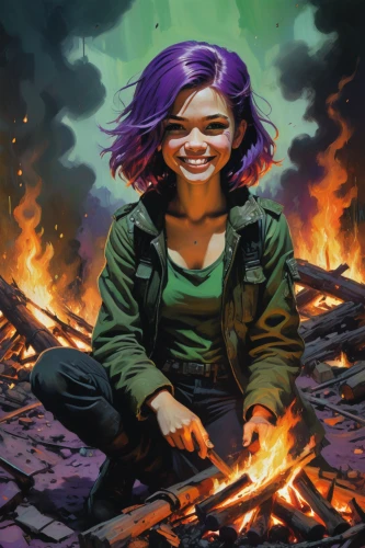 twitch icon,rosa ' amber cover,fire artist,twitch logo,fire background,children of war,burning torch,the conflagration,firethorn,renegade,starfire,campfire,burning earth,riot,acerola,conflagration,fire master,book cover,burning of waste,burning hair,Conceptual Art,Oil color,Oil Color 04