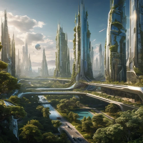 futuristic landscape,fantasy city,alien world,valerian,futuristic architecture,fantasy landscape,terraforming,alien planet,ancient city,fantasy world,imperial shores,metropolis,virtual landscape,utopian,green valley,city cities,3d fantasy,fairy world,post-apocalyptic landscape,the valley of the,Photography,General,Natural