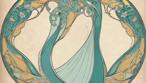 art nouveau design,art nouveau,art nouveau frame,art nouveau frames,mermaid vectors,mucha,water-the sword lily,art deco ornament,flora abstract scrolls,merfolk,harp with flowers,art deco woman,mermaid background,mermaid tail,filigree,elven flower,torch lily,art deco,absinthe,cuthulu,Illustration,Retro,Retro 08