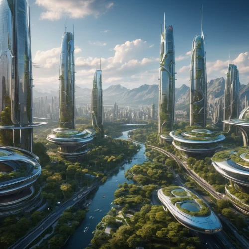 futuristic landscape,futuristic architecture,terraforming,fantasy city,futuristic,metropolis,futuristic art museum,sci-fi,sci - fi,utopian,alien world,sky space concept,smart city,sci fi,city cities,solar cell base,scifi,urbanization,ancient city,alien planet,Photography,General,Natural