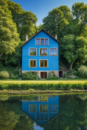 house with lake,house by the water,water mill,danish house,boat house,inverted cottage,stilt house,wooden house,boathouse,houseboat,fisherman's house,summer cottage,new england style house,giverny,floating huts,timber house,house in the forest,summer house,gristmill,boat shed,Photography,General,Natural