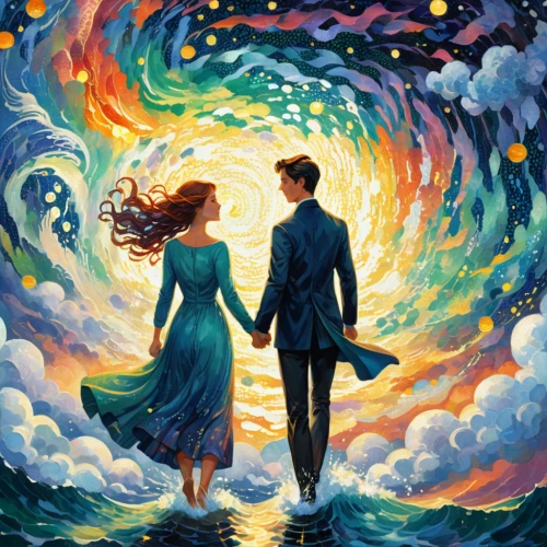 waltz,the wind from the sea,ballroom dance,dance with canvases,flightless bird,dancing couple,swirling,sci fiction illustration,wind wave,promenade,sea night,the endless sea,man and woman,honeymoon,the ball,celestial bodies,swirl,ocean waves,physical distance,horoscope pisces,Conceptual Art,Daily,Daily 31