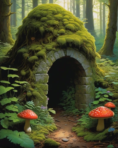 mushroom landscape,toadstools,mushroom island,forest mushroom,toadstool,fairy house,forest mushrooms,fairy village,umbrella mushrooms,fairy forest,fairy door,fairy chimney,lingzhi mushroom,fairy world,agaric,mushrooms,mushrooming,mushroom hat,fairytale forest,club mushroom,Illustration,Realistic Fantasy,Realistic Fantasy 04