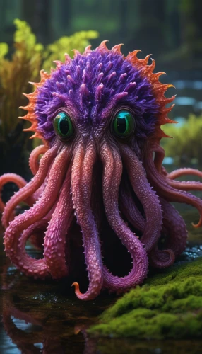 cephalopod,fun octopus,octopus,kraken,calamari,octopus tentacles,pink octopus,under sea,sea animal,anemone of the seas,lembeh,cephalopods,cnidarian,deep sea,urchin,cuthulu,sea-urchin,tentacles,spore,polyp,Photography,General,Natural