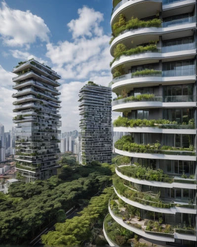 futuristic architecture,eco-construction,urban towers,urban design,residential tower,terraforming,futuristic landscape,singapore,urban development,smart city,skyscapers,urbanization,são paulo,sky apartment,green living,terraces,growing green,mixed-use,ecological sustainable development,apartment blocks,Photography,General,Natural