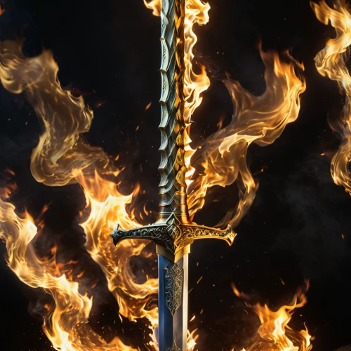 king sword,thermal lance,excalibur,sword,flaming torch,samurai sword,scepter,scabbard,fire background,burning torch,pillar of fire,torch,snake staff,swords,awesome arrow,sword lily,dagger,firethorn,ranged weapon,katana,Photography,General,Natural