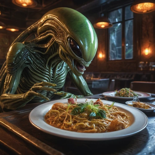 calamari,alien,capellini,dining,appetite,diner,dinner,aliens,fine dining restaurant,alien invasion,saucer,extraterrestrial life,spaghetti,new york restaurant,extraterrestrial,delicious meal,kids' meal,feast noodles,lo mein,linguine,Photography,General,Natural