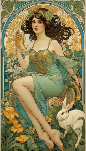 mucha,art nouveau,art nouveau design,art nouveau frame,faun,capricorn mother and child,spring equinox,alfons mucha,rabbits and hares,rusalka,faery,faerie,virgo,capricorn,art nouveau frames,zodiac sign libra,hares,the zodiac sign pisces,kate greenaway,female hares,Photography,General,Natural