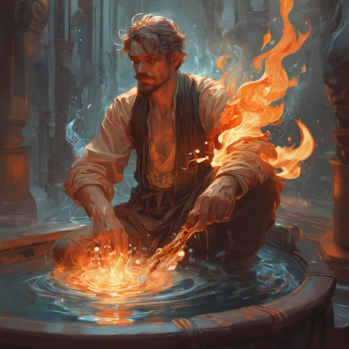 fire artist,candlemaker,fire master,burning torch,burning candle,flame spirit,fire eater,blacksmith,fire-eater,tinsmith,refining,alchemy,smelting,fire and water,flame of fire,candle flame,the eternal flame,fire dancer,mage,pillar of fire,Conceptual Art,Fantasy,Fantasy 01