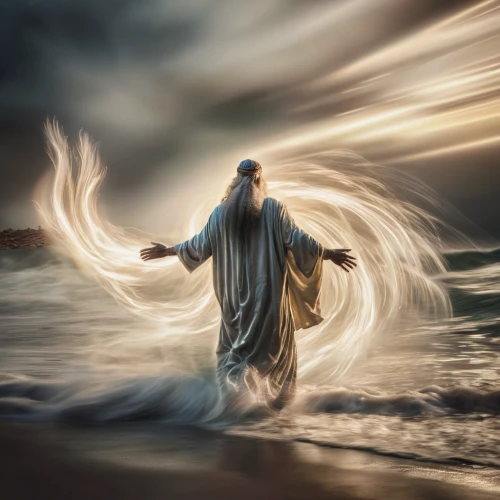 god of the sea,moses,divine healing energy,holy spirit,the wind from the sea,benediction of god the father,sea god,pentecost,man at the sea,twelve apostle,biblical narrative characters,force of nature,resurrection,photo manipulation,salt and light,son of god,poseidon,baptism of christ,photomanipulation,light bearer,Photography,Artistic Photography,Artistic Photography 04