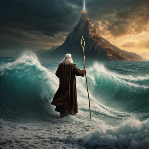god of the sea,moses,man at the sea,sea god,poseidon,the wind from the sea,fantasy picture,version john the fisherman,el mar,sea storm,lord who rings,jrr tolkien,the people in the sea,the man in the water,the storm of the invasion,photo manipulation,maelstrom,gandalf,twelve apostle,tidal wave,Photography,Documentary Photography,Documentary Photography 32