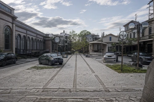 the cobbled streets,old linden alley,oradour sur glane,oradour-sur-glane,the boulevard arjaan,townhouses,paved square,vienna's central cemetery,aventine hill,tram road,street view,cobblestones,turku,old avenue,pompei,blocks of houses,old quarter,arles,cobbles,the street,Architecture,Commercial Residential,Futurism,Futuristic 7