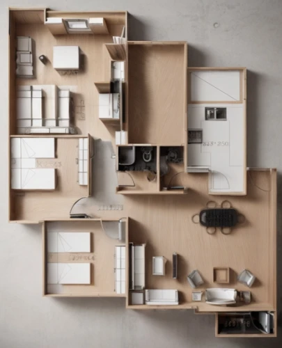 an apartment,shared apartment,apartment,floorplan home,dolls houses,archidaily,apartment house,model house,house floorplan,sky apartment,room divider,cubic house,shelving,apartments,cube house,miniature house,one-room,boxes,modern office,architect plan
