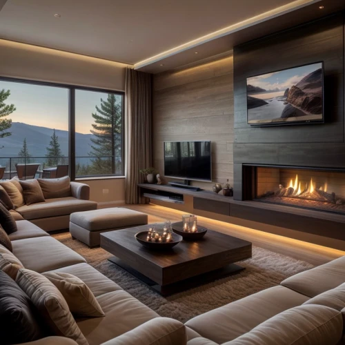 modern living room,luxury home interior,fire place,livingroom,living room,family room,interior modern design,fireplaces,penthouse apartment,modern decor,luxury,living room modern tv,apartment lounge,contemporary decor,great room,luxury property,fireplace,luxury home,bonus room,luxury suite