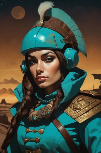 sci fiction illustration,dune 45,aquanaut,sterntaler,prejmer,dune,glider pilot,artemisia,cleopatra,yuri gagarin,steampunk,fantasy portrait,sea scouts,cg artwork,game illustration,dune sea,heroic fantasy,andromeda,alien warrior,jaya,Conceptual Art,Oil color,Oil Color 04