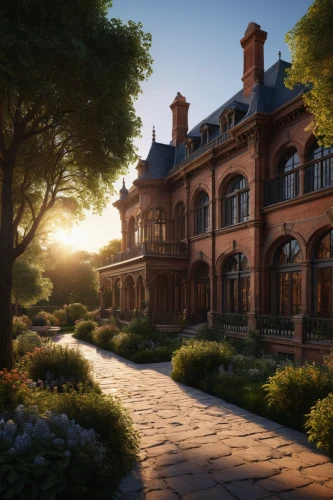 country estate,victorian house,mansion,luxury home,victorian,dandelion hall,beautiful home,frederic church,country house,luxury property,home landscape,bendemeer estates,violet evergarden,morning light,brownstone,victorian style,beautiful buildings,chateau,homestead,stately home,Photography,General,Natural